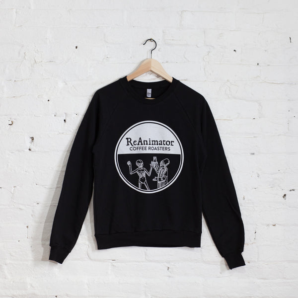 BLACK UNISEX CREWNECK SWEATSHIRT