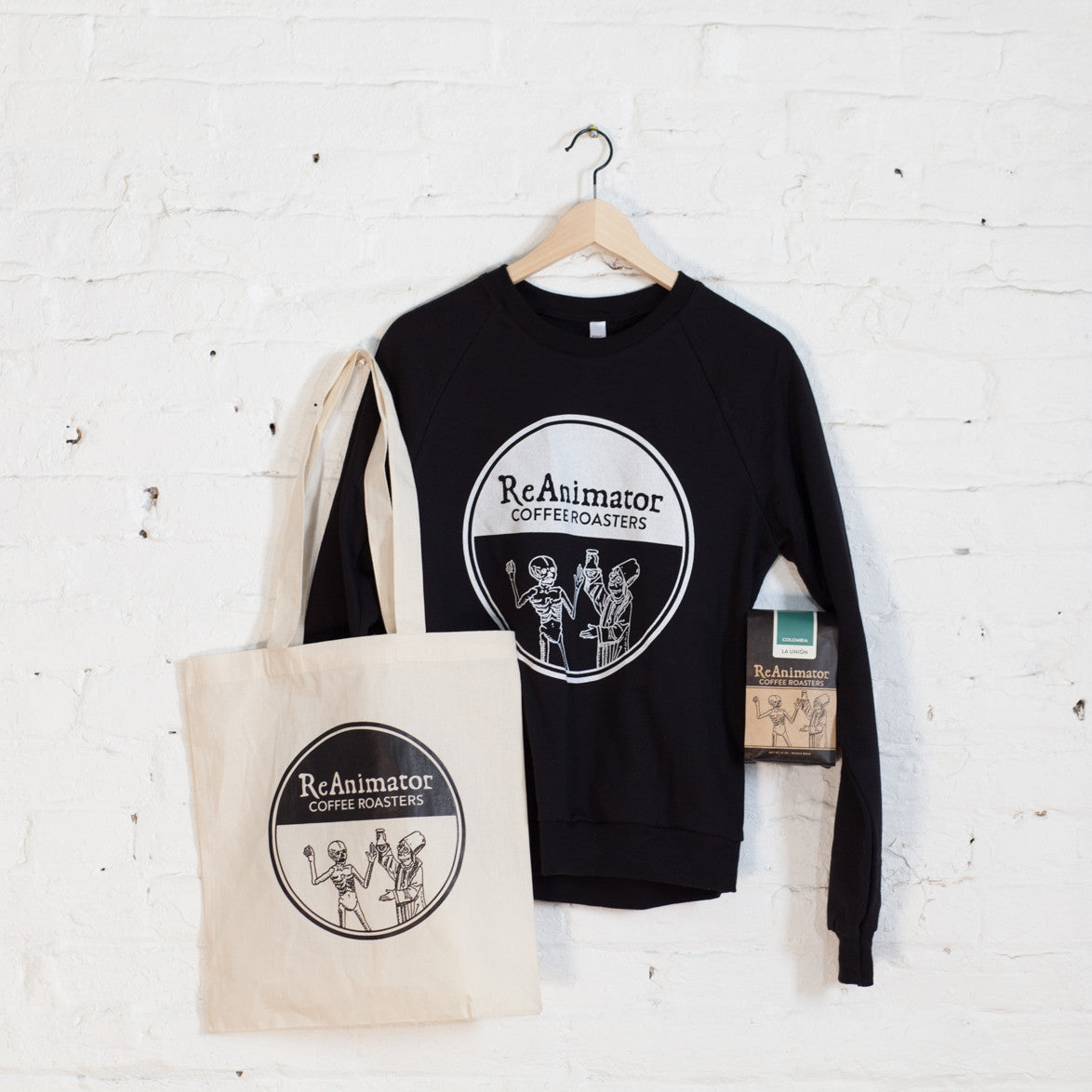 UNISEX CREWNECK SWEATSHIRT, TOTE, AND COFFEE COMBO